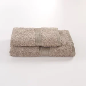 Set asciugamani in spugna living – tortora