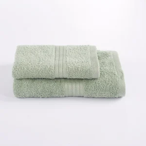 Set asciugamani in spugna living – verde salvia
