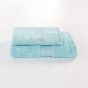 Set asciugamani in spugna living – celeste