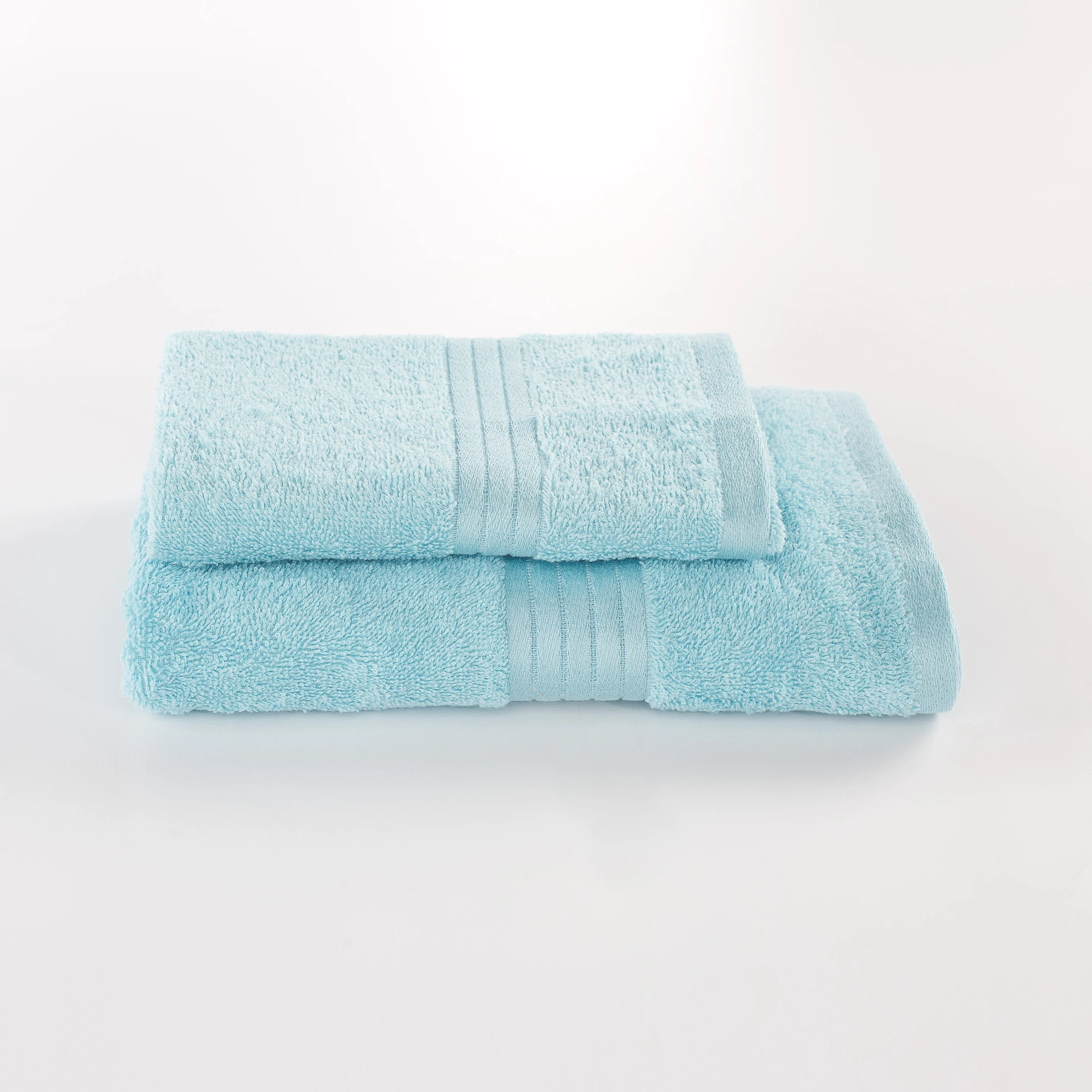 Set asciugamani in spugna living – celeste - immagine 3