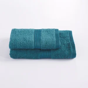 Set asciugamani in spugna living – petrolio