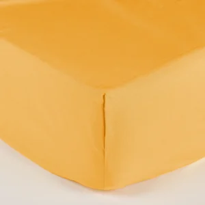 Lenzuola sotto colorado percalle di cotone – giallo miele
