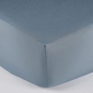 Lenzuola sotto colorado percalle di cotone – blu avio