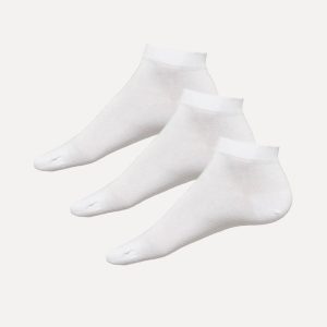 3 Paia: Girocaviglia in cotone rinforzato Rif.09583G Bianco