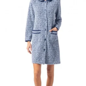 Vestaglia abbottobata blu "Audry" - Donna