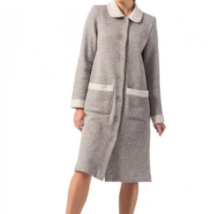 Vestaglia abbottonata "Sand" - Donna