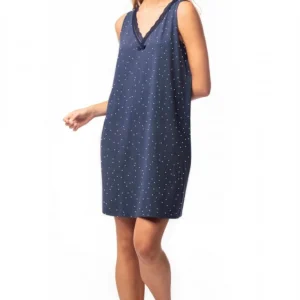Camicia da notte "Pois blu" - Donna