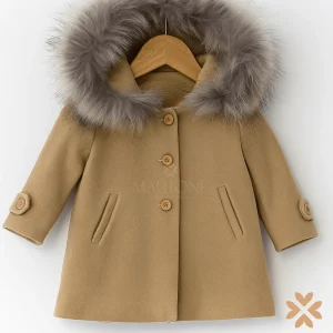 Cappotto cappuccio ecopelliccia