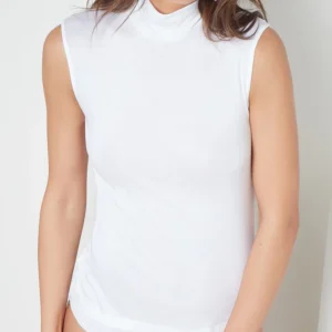 Lupetto smanicato nero "Modal Cashmere" - Donna