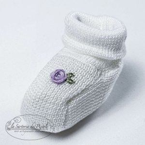 Babbucce fiore ricamato - La Sartoria Dei Piccoli