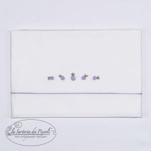 Lenzuolino fiori ricamati - La Sartoria Dei Piccoli