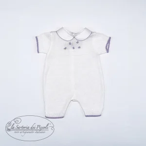 Pagliaccetto fiori ricamati - La Sartoria Dei Piccoli