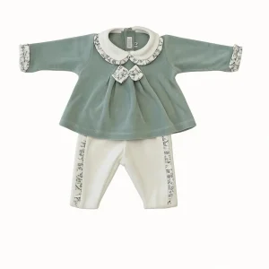 Tutina spezzata velluto  - La Sartoria Dei Piccoli