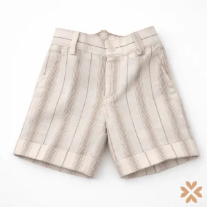 Bermuda a righe panna e beige - Manuell&Frank