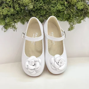 Ballerina con fiore in pelle