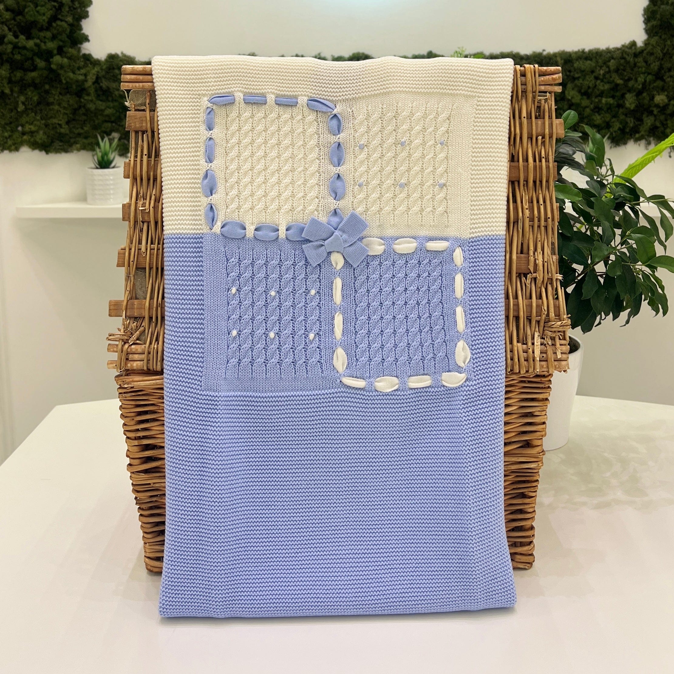 Coperta bicolore fiocco - immagine 2