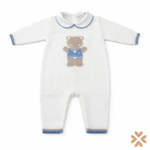 Tutina in filo di cotone con orsetto - Primodì Bebè