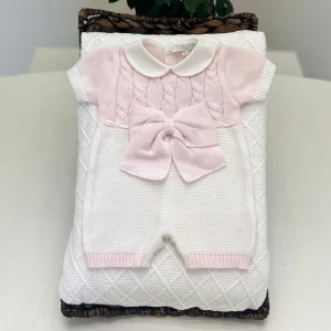 Primodì Bebe - Pagliaccetto in filo con fiocco