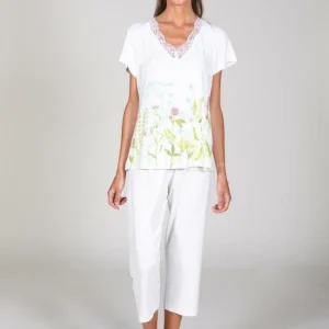 Pigiama 3/4 "Flores" - Donna