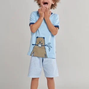 Pigiama azzurro castoro Schiesser - Bambino