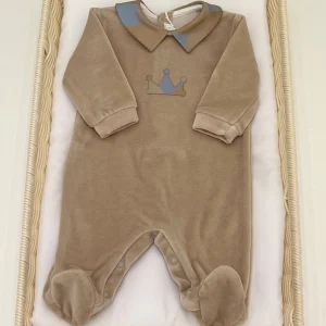 Tutina in ciniglia e taffetà