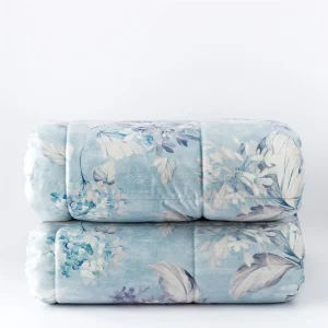 Trapunta in velluto perla