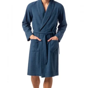Vestaglia peluche "Blu scozzese" - Uomo